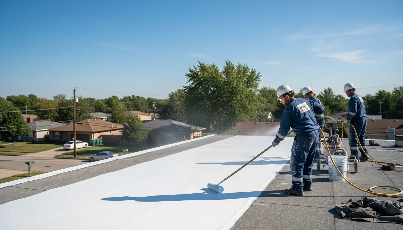 Commercial roof coating in Meridian, TX near me